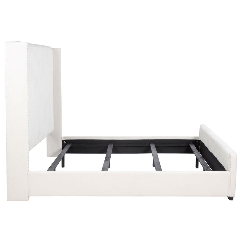 Coaster Furniture Natasha 306051KW 65-inch Upholstered California King Bed - Cream IMAGE 5