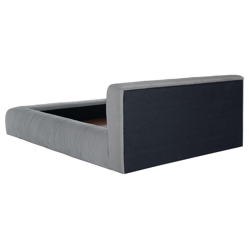 Coaster Furniture Wilshire 315981Q Upholstered Queen Platform Bed - Grey IMAGE 3