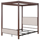 Coaster Furniture Zimmerlee 360331Q 89-inch Metal Queen Canopy Bed - Rust Brown IMAGE 3