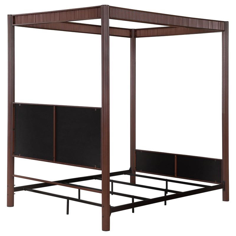 Coaster Furniture Zimmerlee 360331Q 89-inch Metal Queen Canopy Bed - Rust Brown IMAGE 6