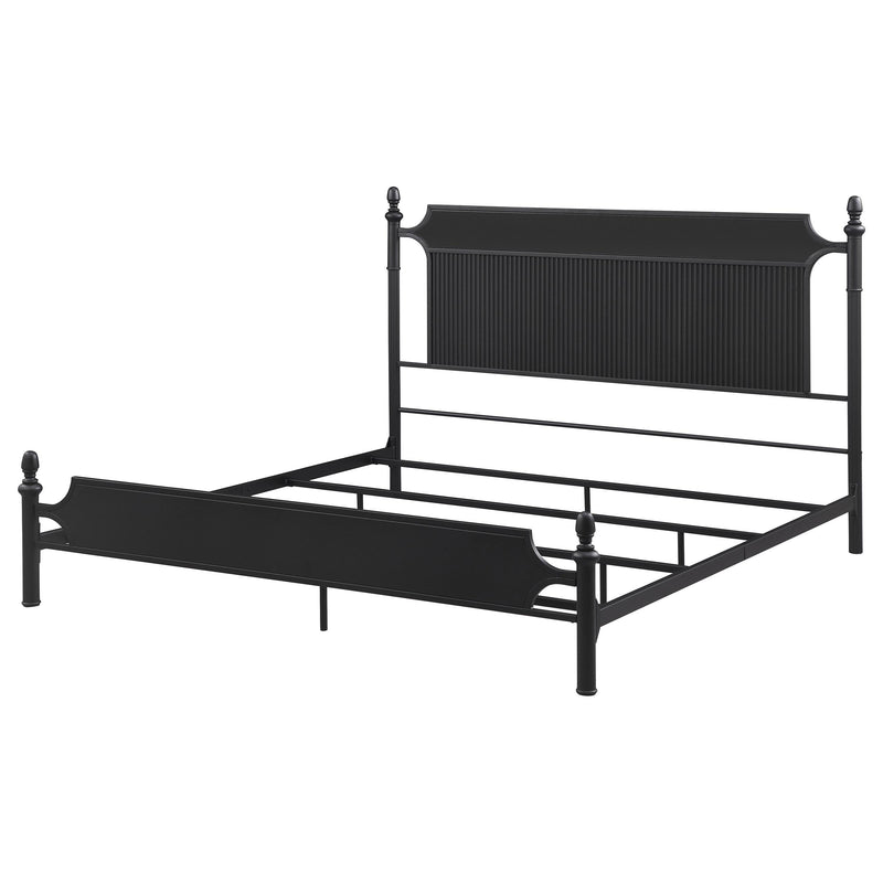 Coaster Furniture Cameron 360321KE 51-inch Metal Eastern King Panel Bed - Black IMAGE 3