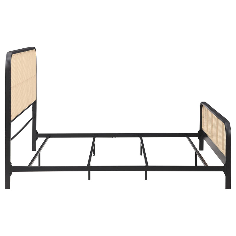 Coaster Furniture Lanewood 360250KE Open Cane Webbing Metal Eastern King Bed - Black IMAGE 7