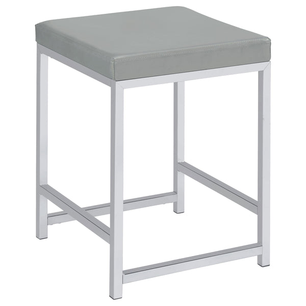 Coaster Furniture Umbridge 935933 Upholstered Square Padded Cushion Vanity Stool IMAGE 1