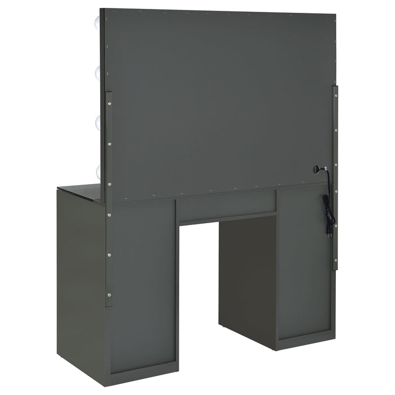 Coaster Furniture Acena 931145 7-Drawer Vanity Set with Lighting - Grey High Gloss IMAGE 5