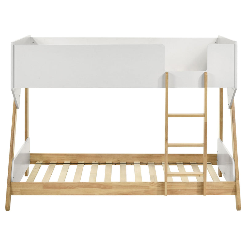 Coaster Furniture Wyatt 460510 Wood Twin Over Twin Bunk Bed - White and Natural IMAGE 3