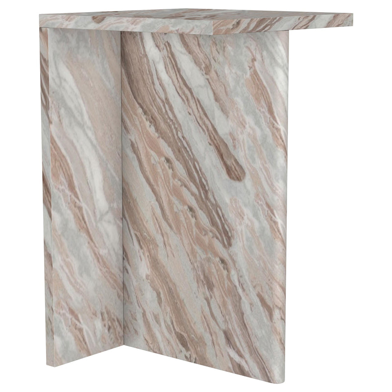 Coaster Furniture Bowdoin 930053 Genuine Marble Accent Side Table - Grey IMAGE 1