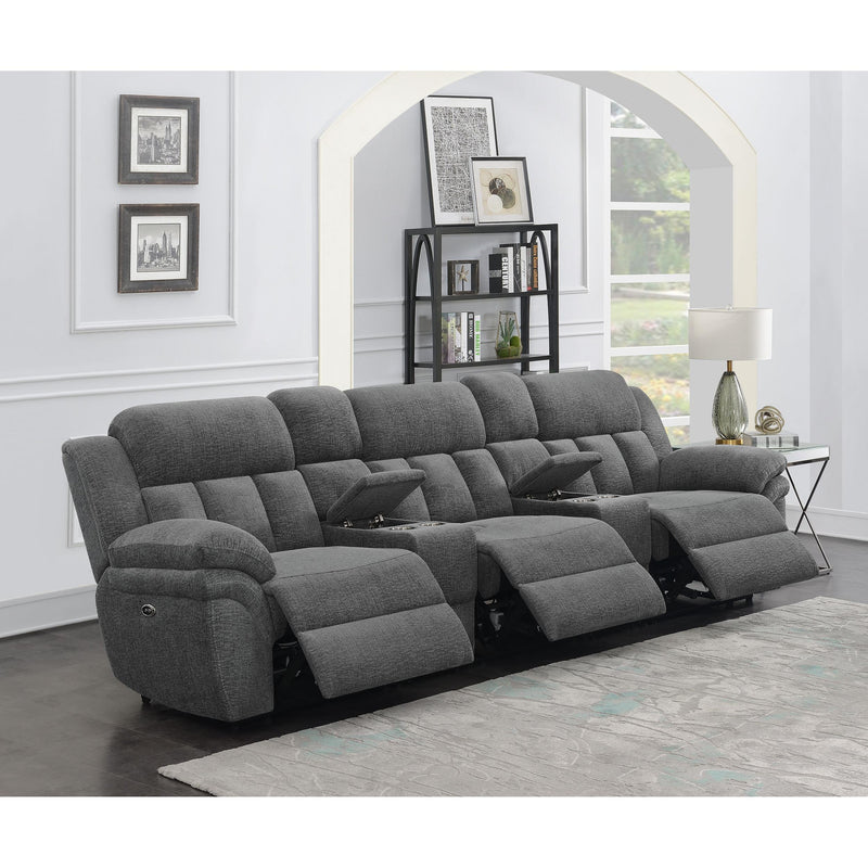 Coaster Furniture Bahrain 609541PT 5-piece Power Home Theater Seating - Charcoal IMAGE 2