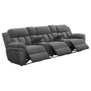 Coaster Furniture Bahrain 609541PT 5-piece Power Home Theater Seating - Charcoal IMAGE 3