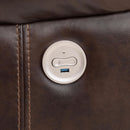 Coaster Furniture Sycamore 610193P Upholstered Power Recliner Chair - Dark Brown IMAGE 8