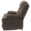 Coaster Furniture Houston 603233P Upholstered Power Lift Recliner Chair - Dark Brown IMAGE 6