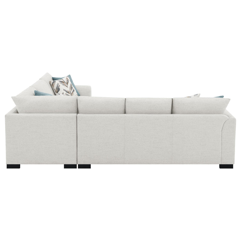 Coaster Furniture Ashford 500818 Chenille Upholstered Sleeper Sectional Sofa - Greige IMAGE 8