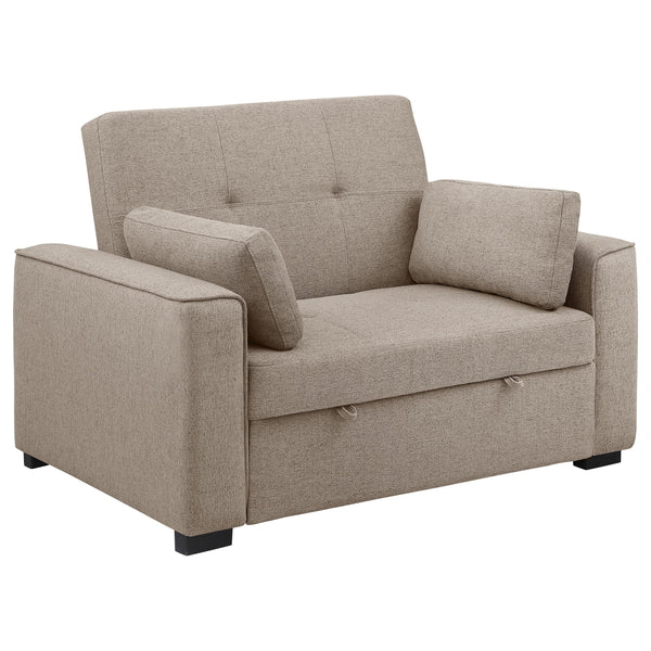 Coaster Furniture Edith 360146 Upholstered Convertible Sleeper Sofa Bed - Beige IMAGE 1