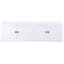 Coaster Furniture Laughlin 724113 4-door Engineered Wood 78-inch TV Stand - White IMAGE 3