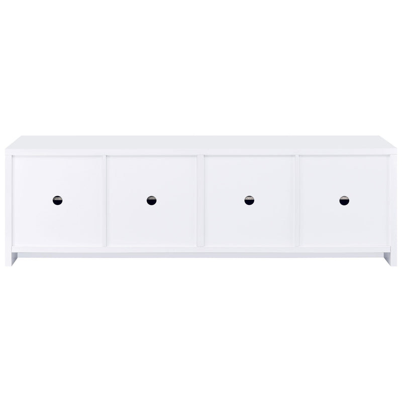 Coaster Furniture Laughlin 724113 4-door Engineered Wood 78-inch TV Stand - White IMAGE 7