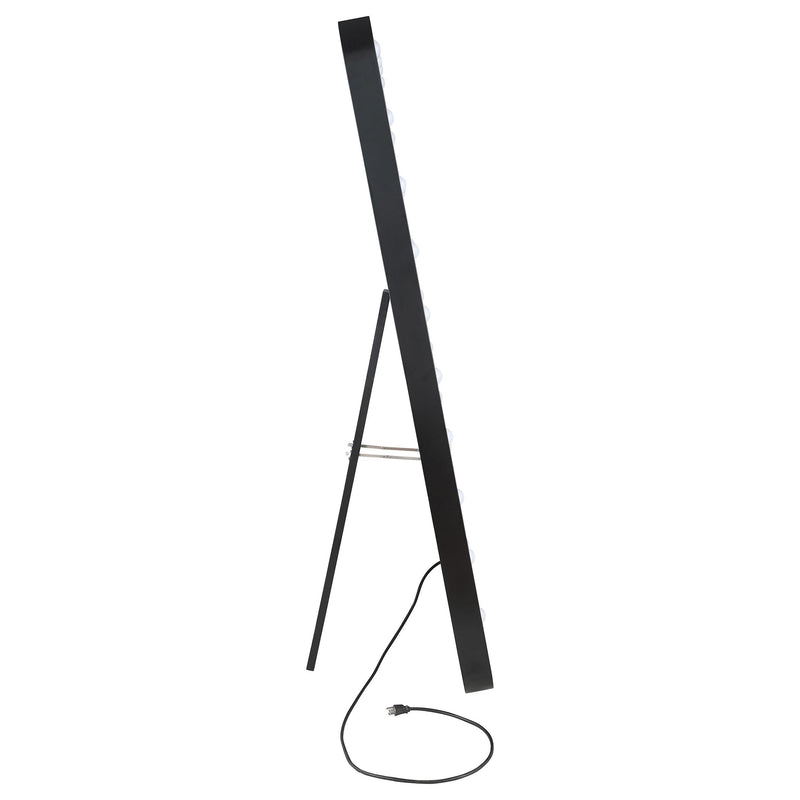Coaster Furniture Canton 961577 32 x 71 Inch LED Standing Mirror with Speakers - Black IMAGE 7