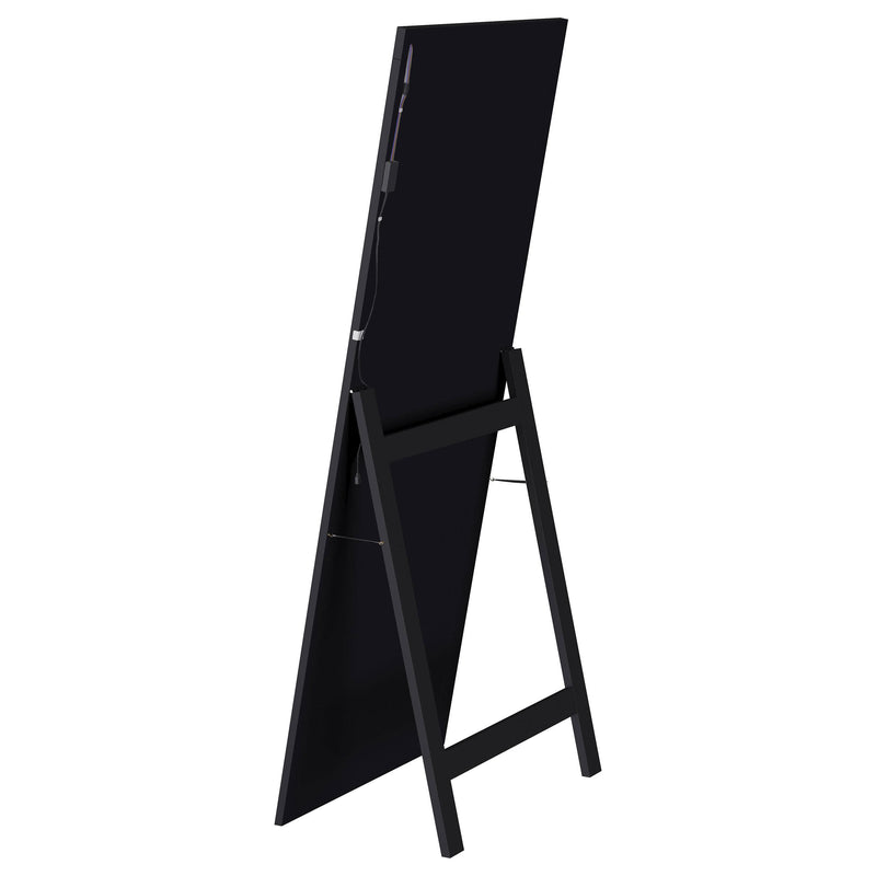 Coaster Furniture Windrose 960962 28 x 67 Inch Tempered LED Standing Mirror - Black IMAGE 13
