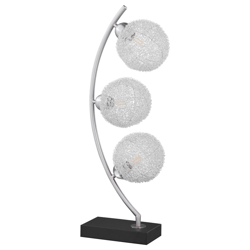 Coaster Furniture Claudia 920233 30-inch Woven Spherical Metal Table Lamp - Black IMAGE 2