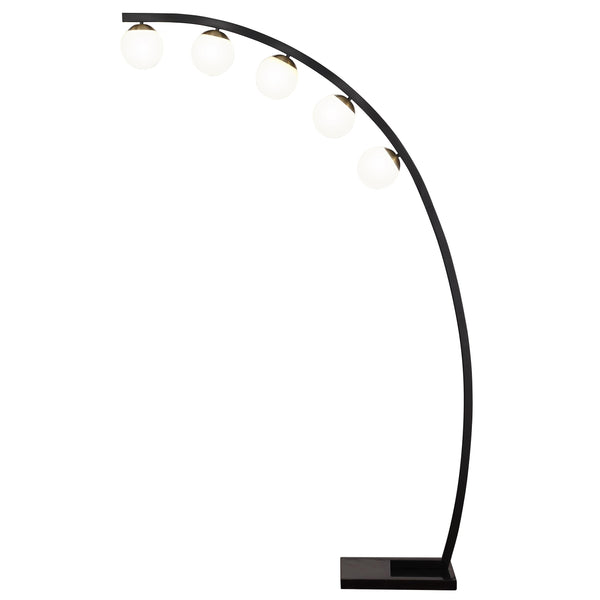 Coaster Furniture Cody 920242 78-inch Spherical 5-light Arc Metal Floor Lamp - Black IMAGE 1