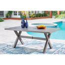  Signature Design by Ashley Half Moon Beach PCP418-625 Rectangular Dining Table with Umbrella Option IMAGE 4