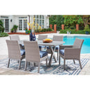  Signature Design by Ashley Half Moon Beach PCP418-625 Rectangular Dining Table with Umbrella Option IMAGE 9
