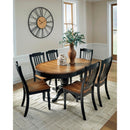  Signature Design by Ashley Oval Clorazi Dining Table with Pedestal Base PCD619-48 IMAGE 8