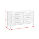  Elements International Versailles Contemporary B-3690-8-DR1 6-Drawer Dresser IMAGE 8