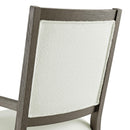  Elements International Versailles Contemporary D-3690-6-AC Dining Arm Chair IMAGE 5