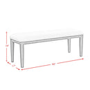 Elements International Versailles Contemporary D-3690-8-BN Dining Bench IMAGE 8