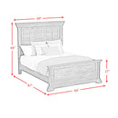  Elements International Park Ridge B-13130-8-QB Queen Panel Bed IMAGE 7