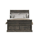  Elements International Park Ridge B-13130-8-QSLB Queen Sleigh Storage Bed IMAGE 2