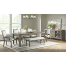  Elements International Versailles Contemporary D-3690-6-DT Rectangular Dining Table IMAGE 3