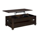  Elements International Wagner T-15740-5-RCT Rectangular Lift-Top Coffee Table IMAGE 2