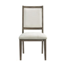  Elements International Versailles Contemporary D-3690-6-SC1 Square Back Dining Chair IMAGE 2