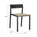  Zuo Draco 704261 Set of 2 Dining Chair - Black IMAGE 10
