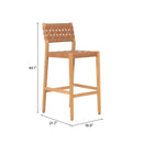  Zuo Mizuya 704232 Barstool - Brown IMAGE 8