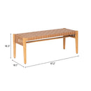  Zuo Mizuya 704229 Bench - Brown IMAGE 8