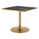  Zuo Caliza 704218 Dining Table - Black/Gold IMAGE 1
