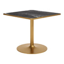  Zuo Caliza 704218 Dining Table - Black/Gold IMAGE 4
