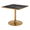  Zuo Caliza 704218 Dining Table - Black/Gold IMAGE 6