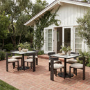  Zuo Caliza 704217 Dining Table - Gray/Black IMAGE 8