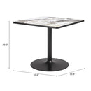  Zuo Caliza 704217 Dining Table - Gray/Black IMAGE 9