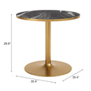  Zuo Batu 704216 Dining Table - Black/Gold IMAGE 8