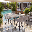  Zuo Sieve 704214 Swivel Barstool - Beige IMAGE 3