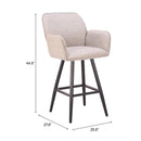  Zuo Sieve 704214 Swivel Barstool - Beige IMAGE 6