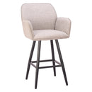  Zuo Sieve 704214 Swivel Barstool - Beige IMAGE 8