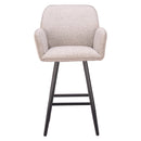  Zuo Sieve 704214 Swivel Barstool - Beige IMAGE 9