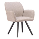  Zuo Sieve 704213 Set of 2 Swivel Dining Chair - Beige IMAGE 1