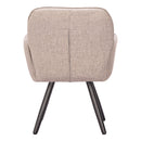  Zuo Sieve 704213 Set of 2 Swivel Dining Chair - Beige IMAGE 2