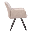  Zuo Sieve 704213 Set of 2 Swivel Dining Chair - Beige IMAGE 5