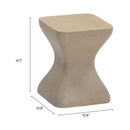  Zuo Mura 704210 Side Table - Taupe IMAGE 7